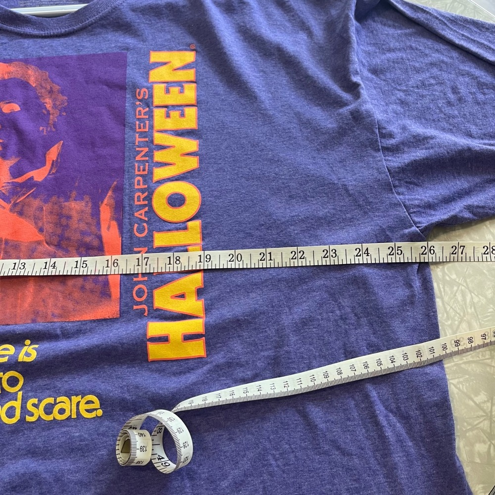 John Carpenter Halloween Michael Myers Purple Graphic T-Shirt Mens 2XL Movie Tee - Picture 4 of 6